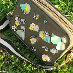 Runway Brûlèe Sequin Crossbody Camera Bag w/Sequins & Crystals